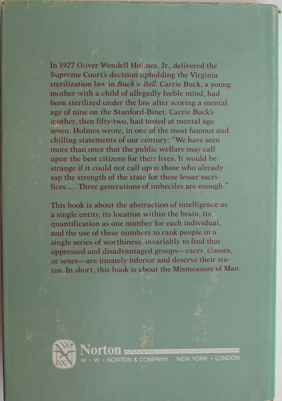 The Mismeasure of Man