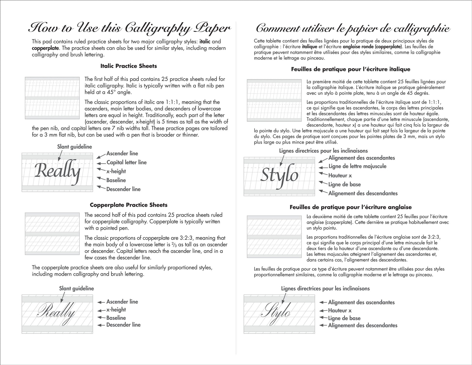 Studio Series Calligraphy Paper Pad: 50 Sheets