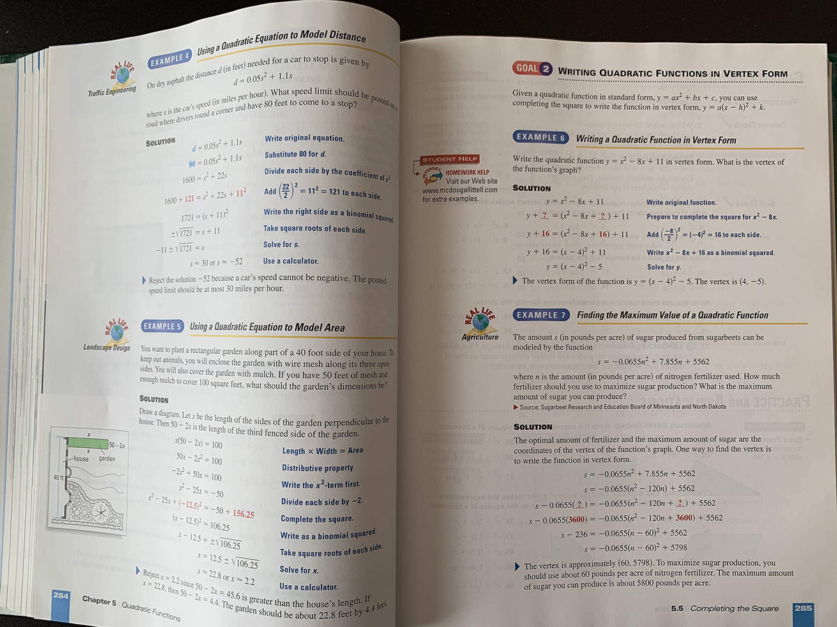 McDougal Littell Algebra 2: Student Edition (C) 2004 2004