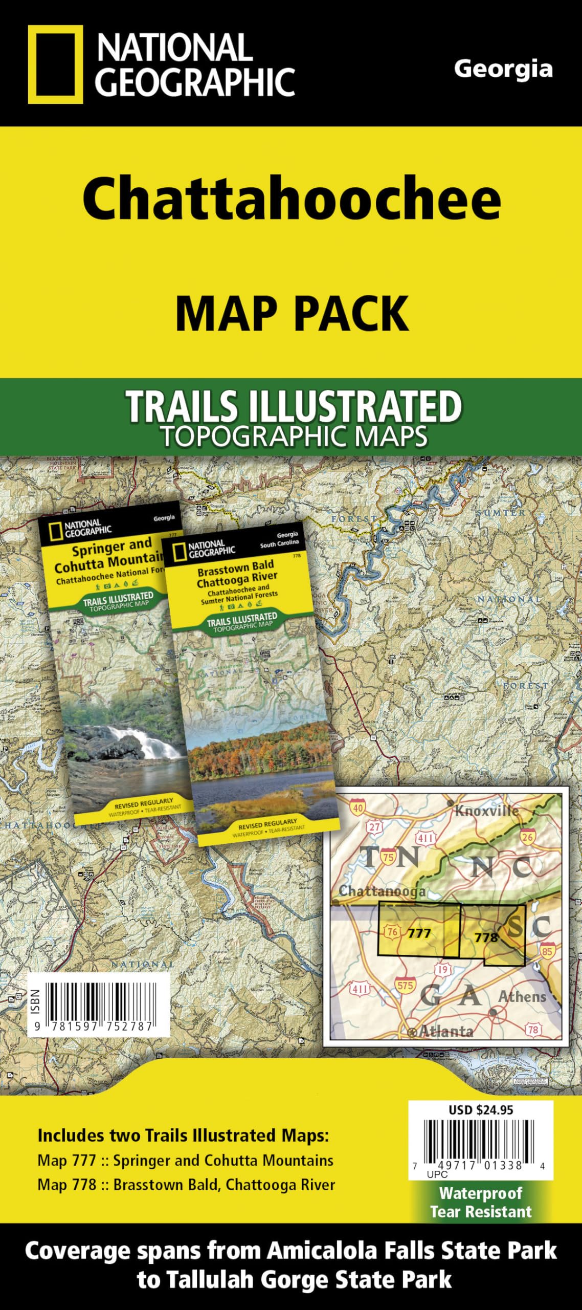 Chattahoochee National Forest [Map Pack Bundle] (National Geographic Trails Illustrated Map)