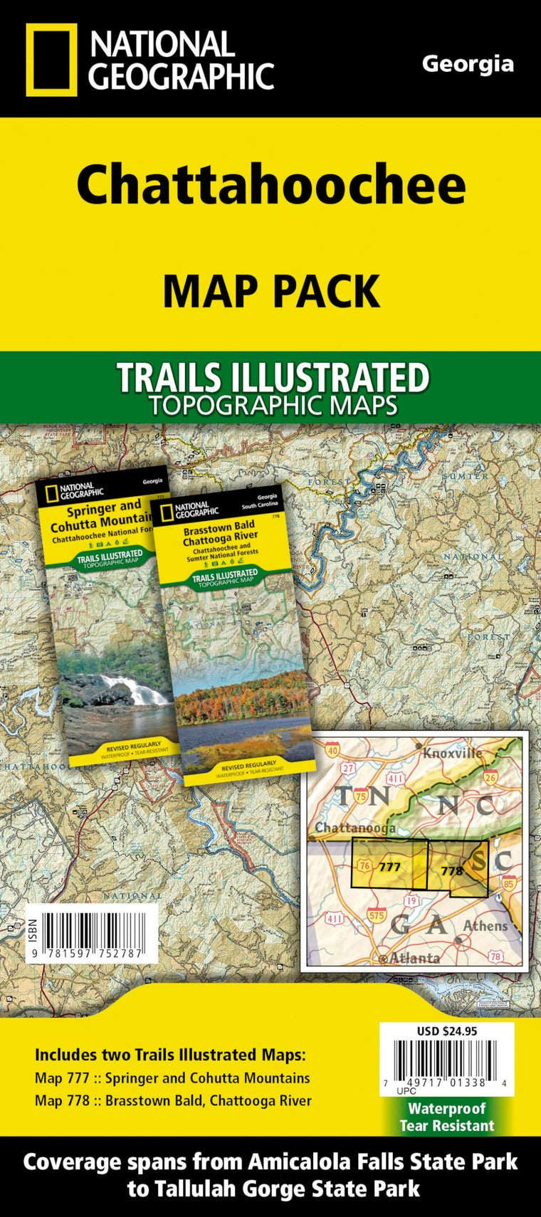 Chattahoochee National Forest [Map Pack Bundle] (National Geographic Trails Illustrated Map)