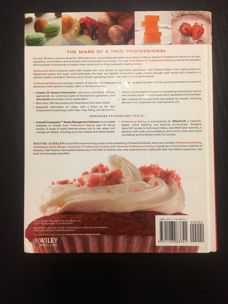 Professional Baking — back cover