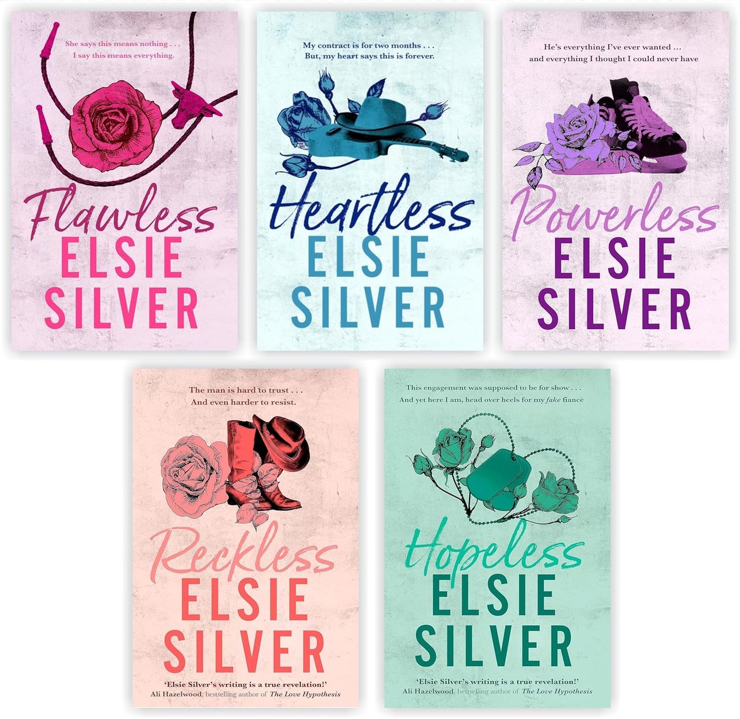 Heartless by Elsie Silver, 5 Books Collection Set: Flawless, Heartless, Powerless, Reckless, Hopeless