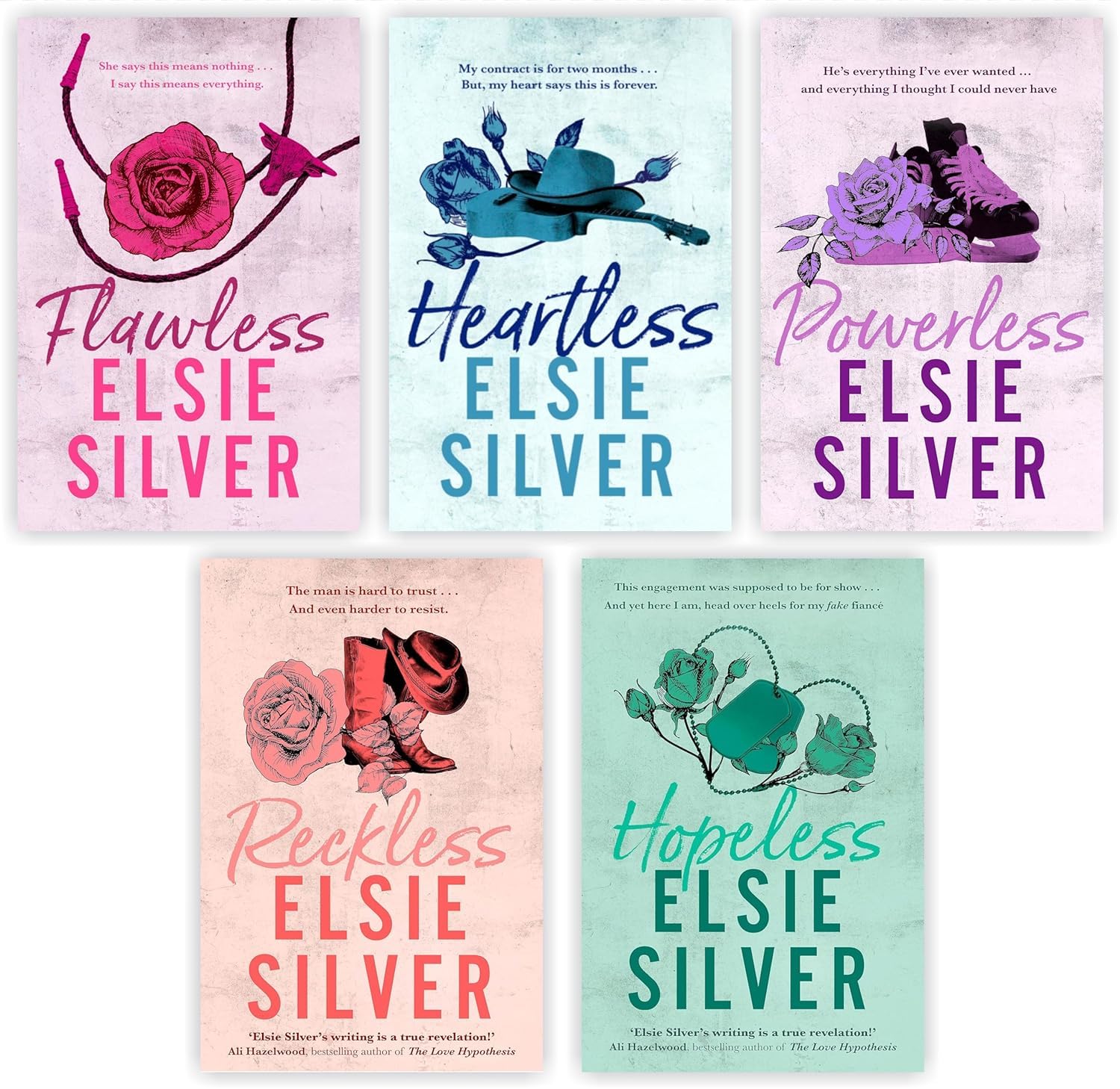 Heartless by Elsie Silver, 5 Books Collection Set: Flawless, Heartless, Powerless, Reckless, Hopeless