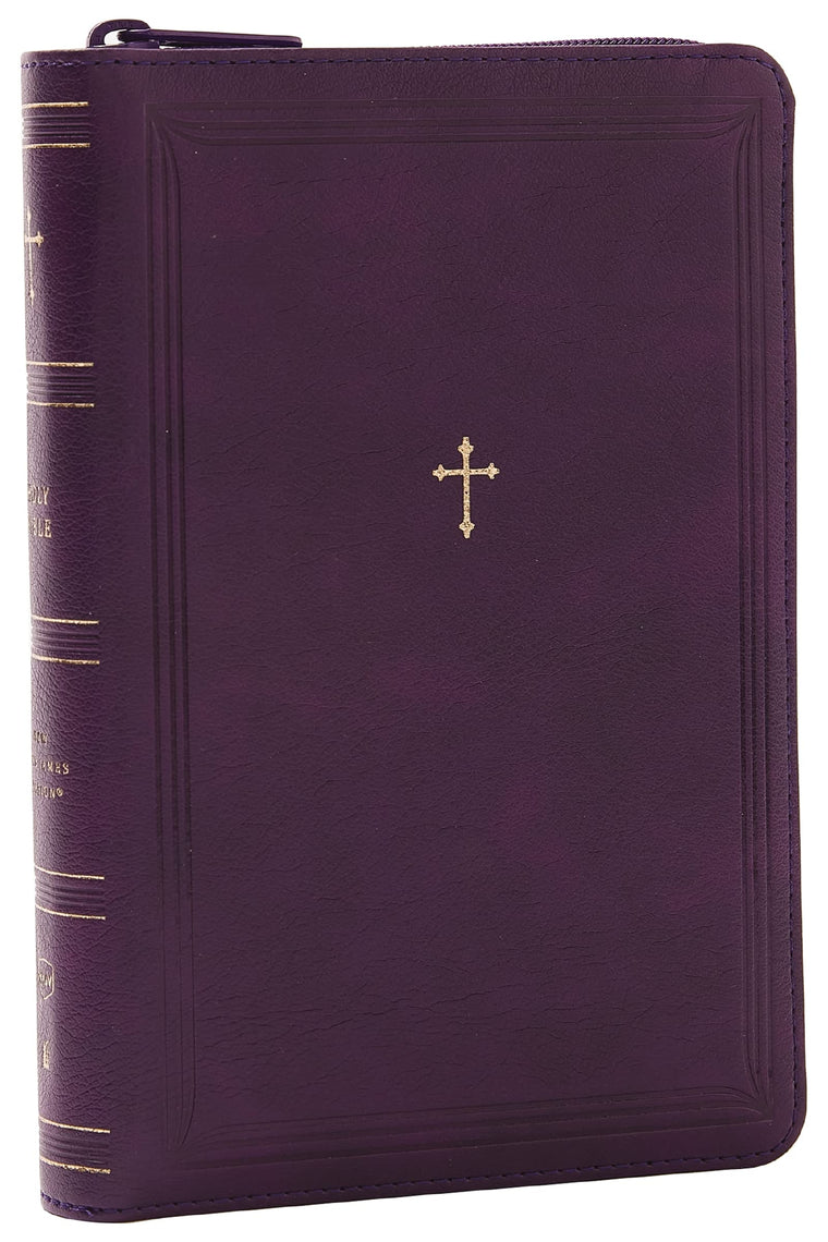 NKJV Compact Paragraph-Style Bible w/ 43,000 Cross References, Purple Leathersoft Zipper Closure, Red Letter, Comfort Print: Holy Bible, New King James Version: Holy Bible, New King James Version
