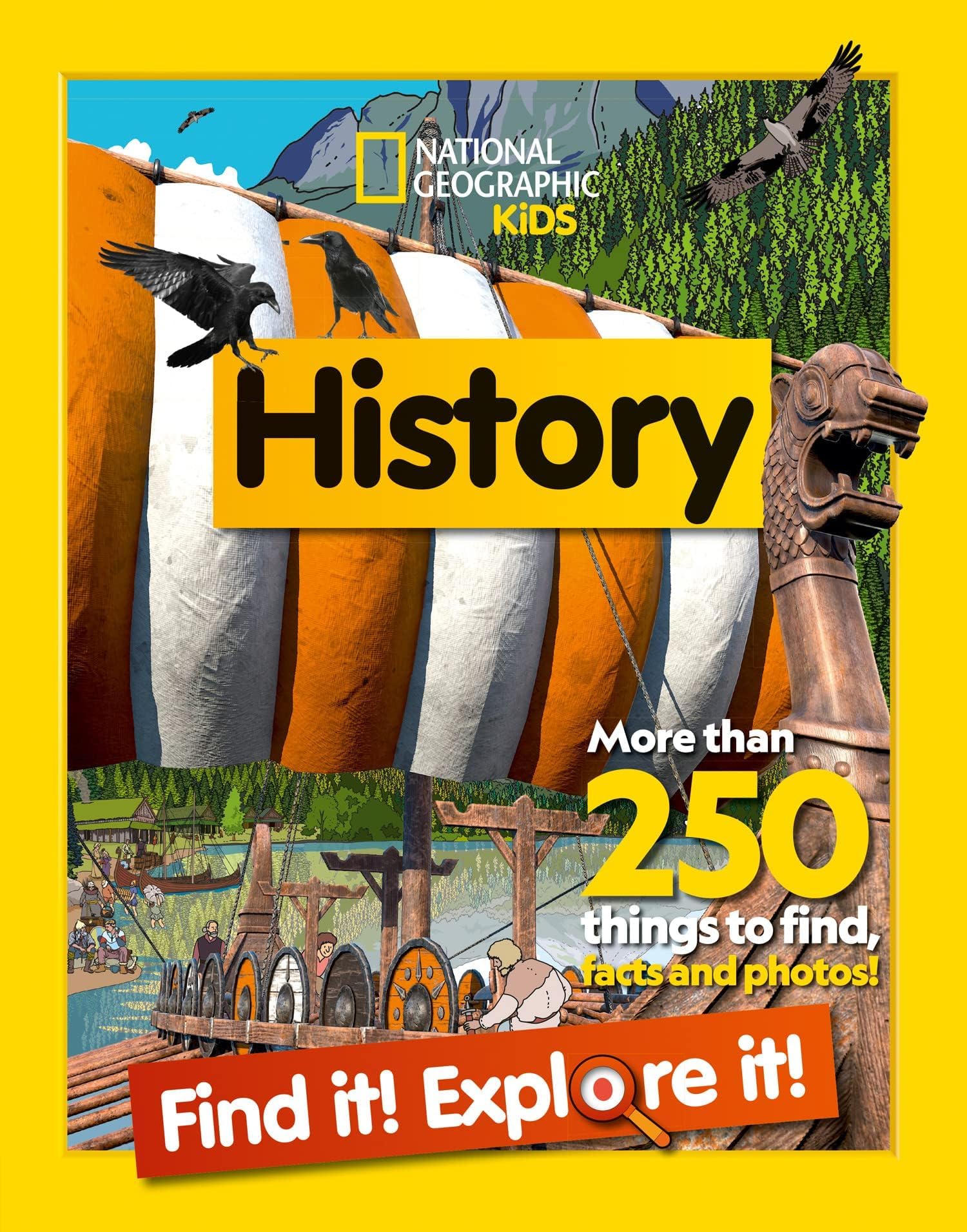 National Geographic Kids Find it! Explore it! 6 Books Collection Set(Animals, Oceans, History, Insects, Around the World & Dinosaurs) ( More Than 250 Things to find,Facts and Photos!)