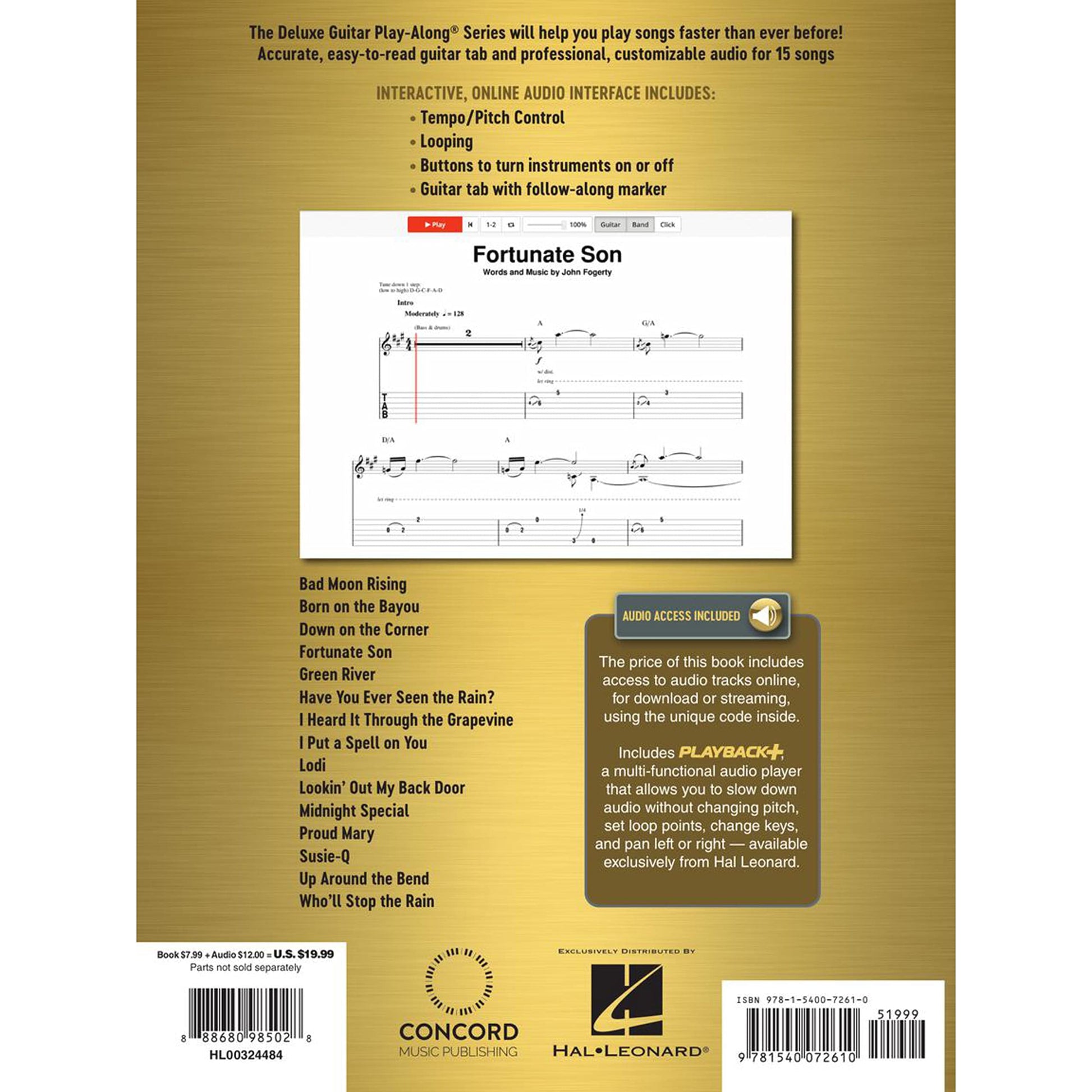 Creedence Clearwater Revival - Deluxe Guitar Play-Along Vol 23  Guitar Tab Songbook with Online Audio  Classic Rock Sheet Music Book with Interactive Play Along Tracks for Practice and Performance