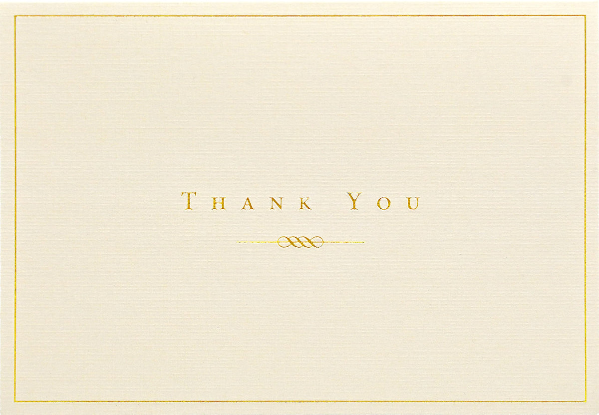 Gold and Cream Thank You Notes (Stationery, Note Cards, Boxed Cards) (Note Card Series)