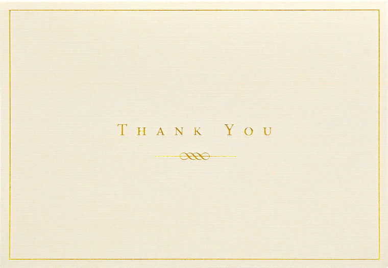 Gold and Cream Thank You Notes (Stationery, Note Cards, Boxed Cards) (Note Card Series)