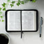 KJV Holy Bible, Mini Pocket Bible - Zippered Black Faux Leather Bible w/Ribbon Marker, King James Version