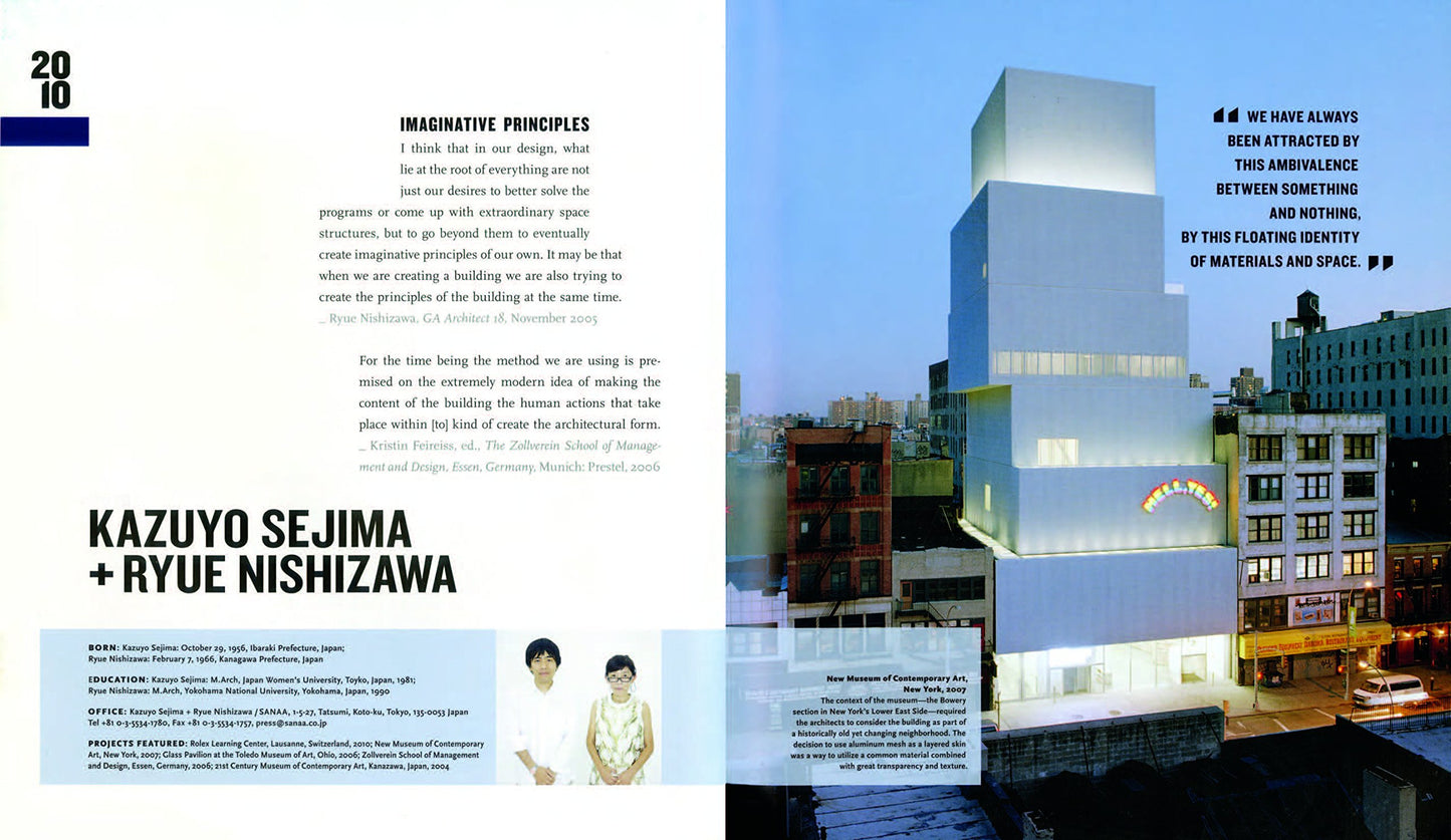 Architect: The Pritzker Prize Laureates in Their Own Words