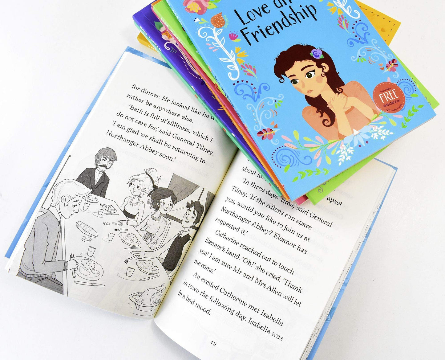 Jane Austen Children's Stories (Easy Classics) 8 Book Box Set (Emma, Pride and Prejudice, Northanger Abbey  Sense and Sensibility)
