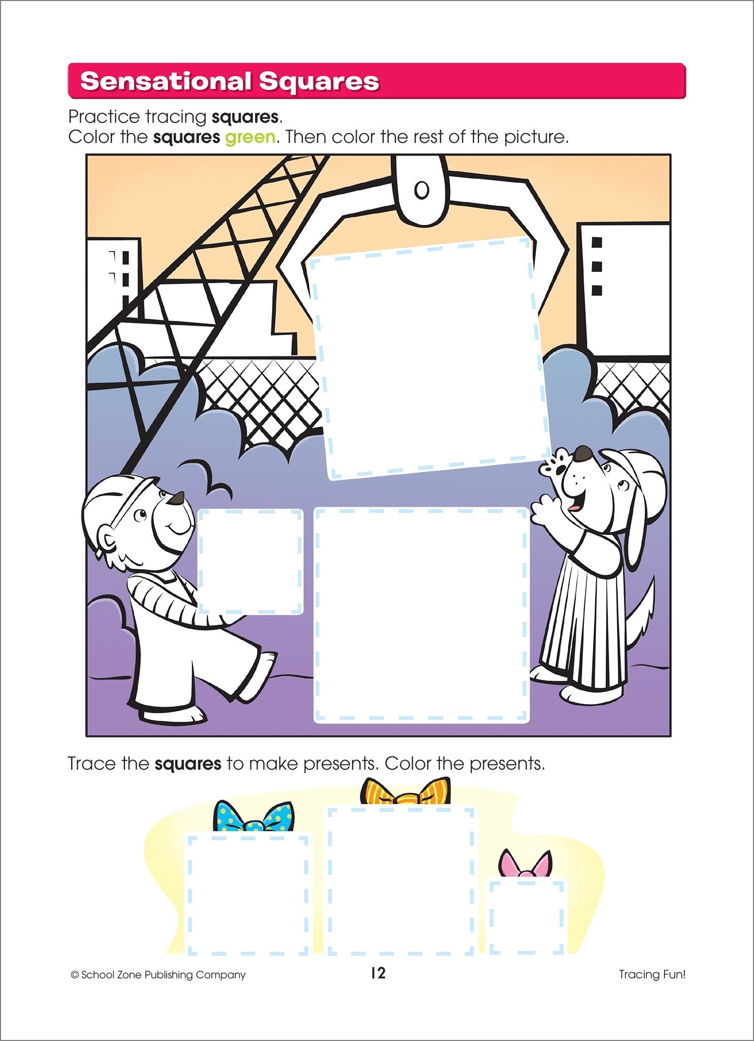 School Zone - Tracing Fun! Write & Reuse Workbook - Ages 3 to 5, Preschool to Kindergarten, Letters, Pre-Writing, Numbers, Shapes, Wipe Clean (School Zone Write & Reuse Workbook)