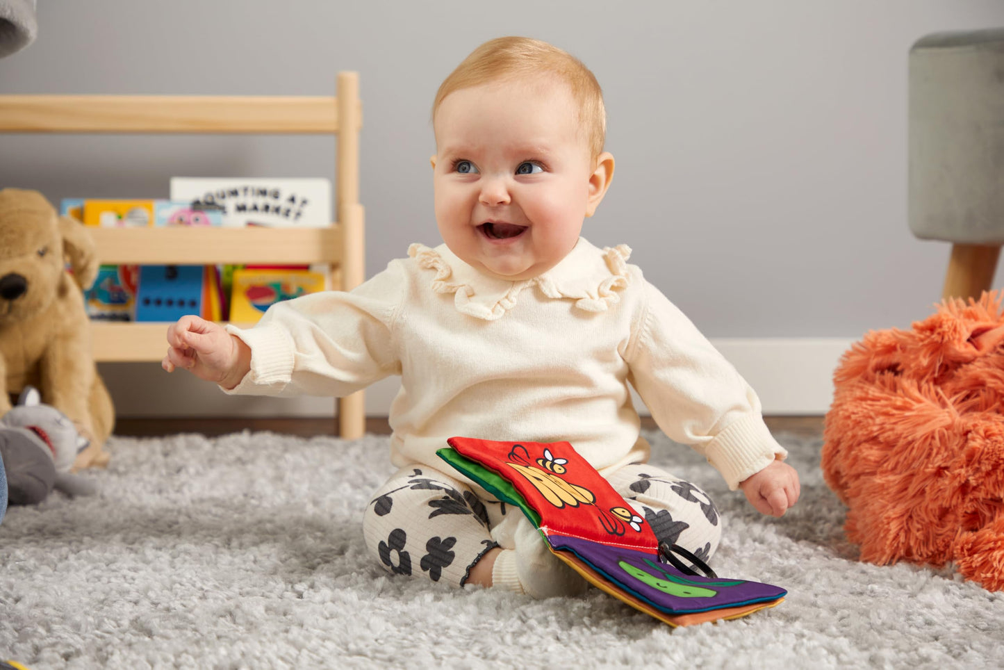 Nature Baby - Wildlife Early Development Crinkle Fabric Stroller Book for Toddlers and Babies
