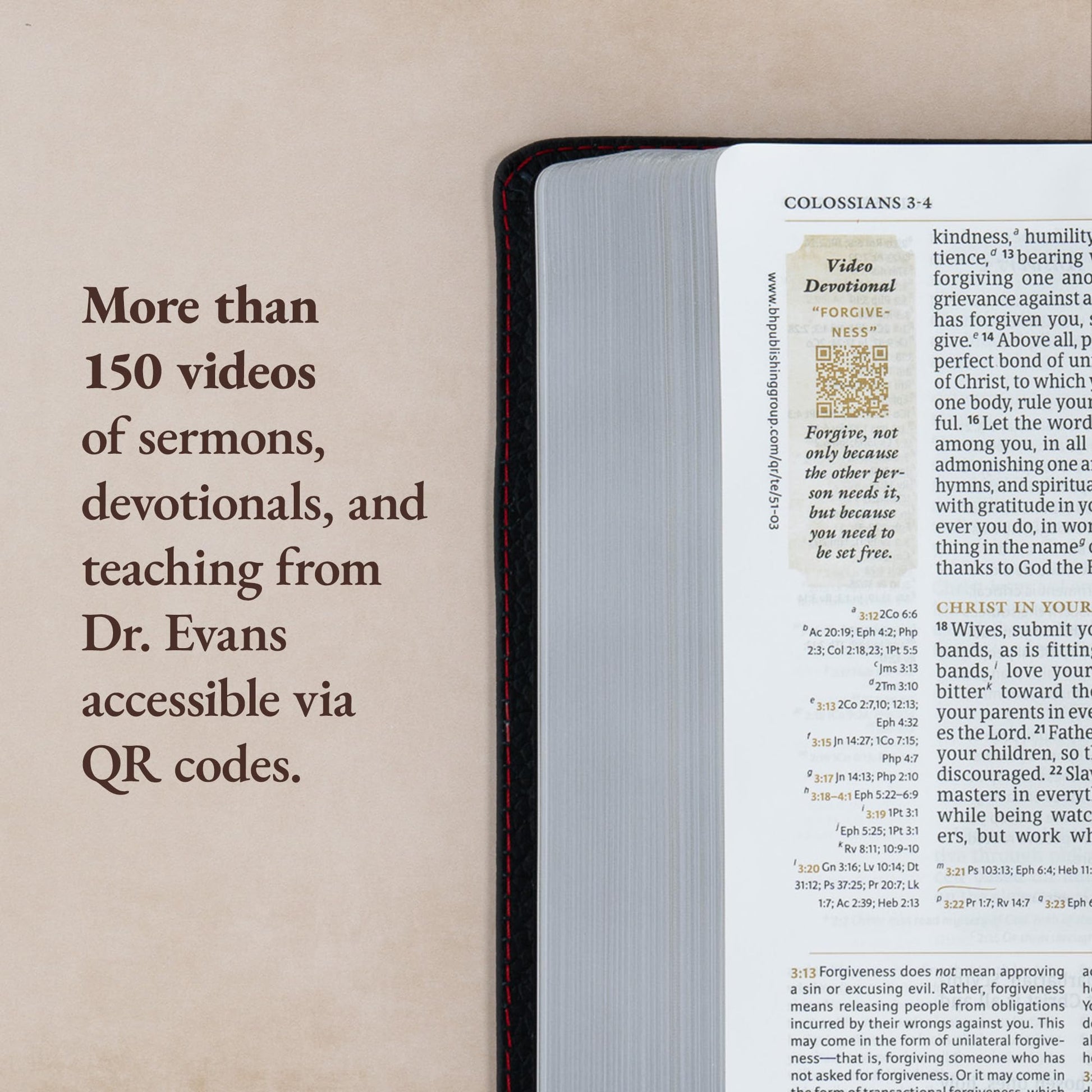 CSB Tony Evans Study Bible, Black Genuine Leather, Black Letter, Study Notes and Commentary, Articles, Videos, Charts, Easy-to-Read Bible Serif Type
