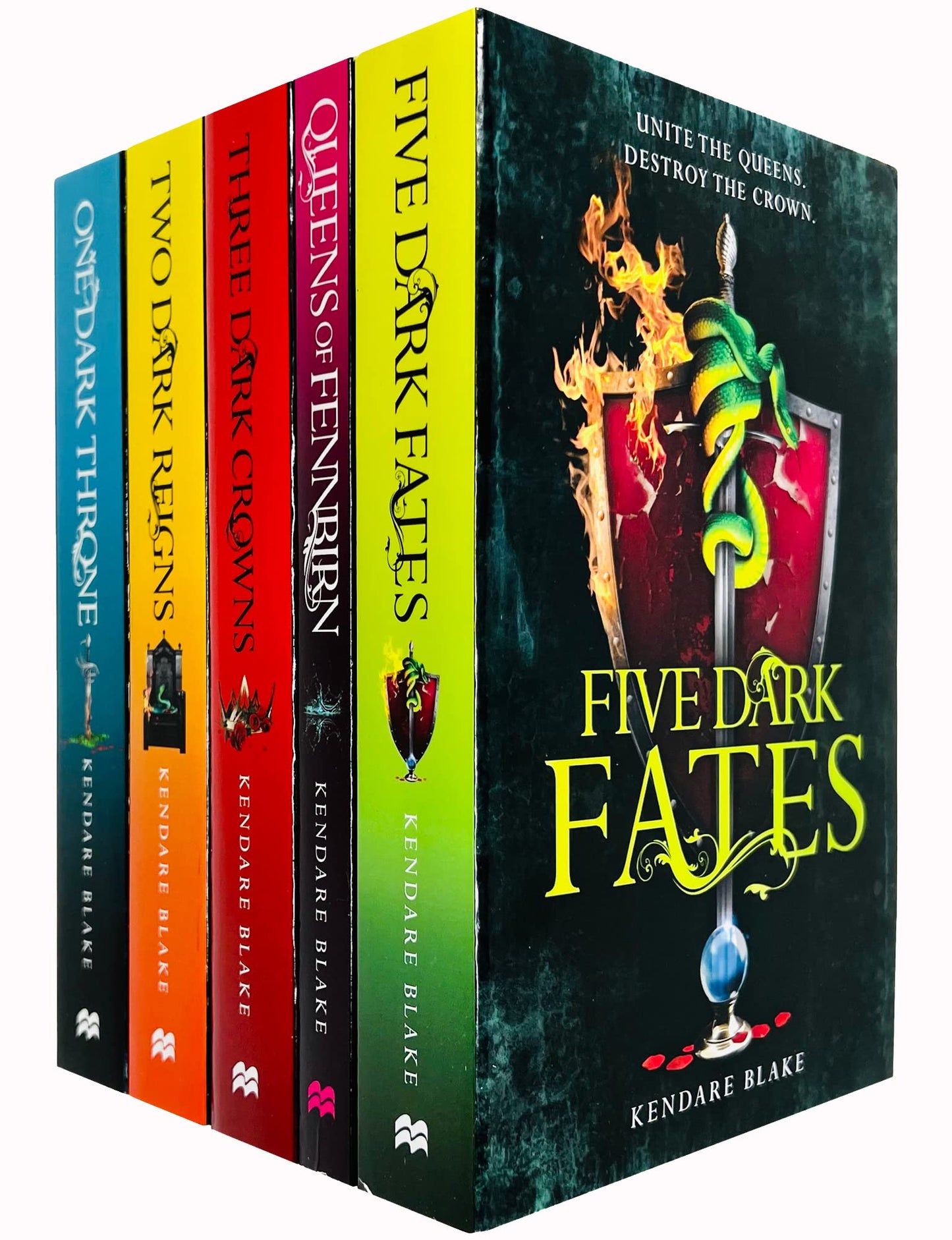 Three Dark Crowns Series 5 Books Collection Set By Kendare Blake (Three Dark Crowns, One Dark Throne, Two Dark Reigns, Queens of Fennbirn, Five Dark Fates)