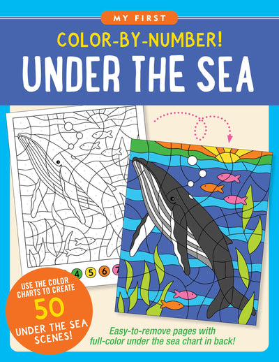 Color-By-Number! Under The Sea (50 Unique, One -Sided Designs)