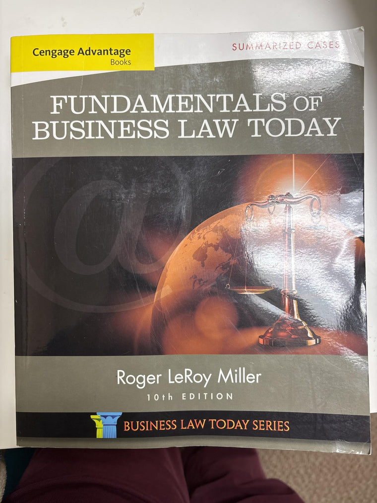 Fundamentals of Business Law Today: Summarized Cases (Business Law Today Series)
