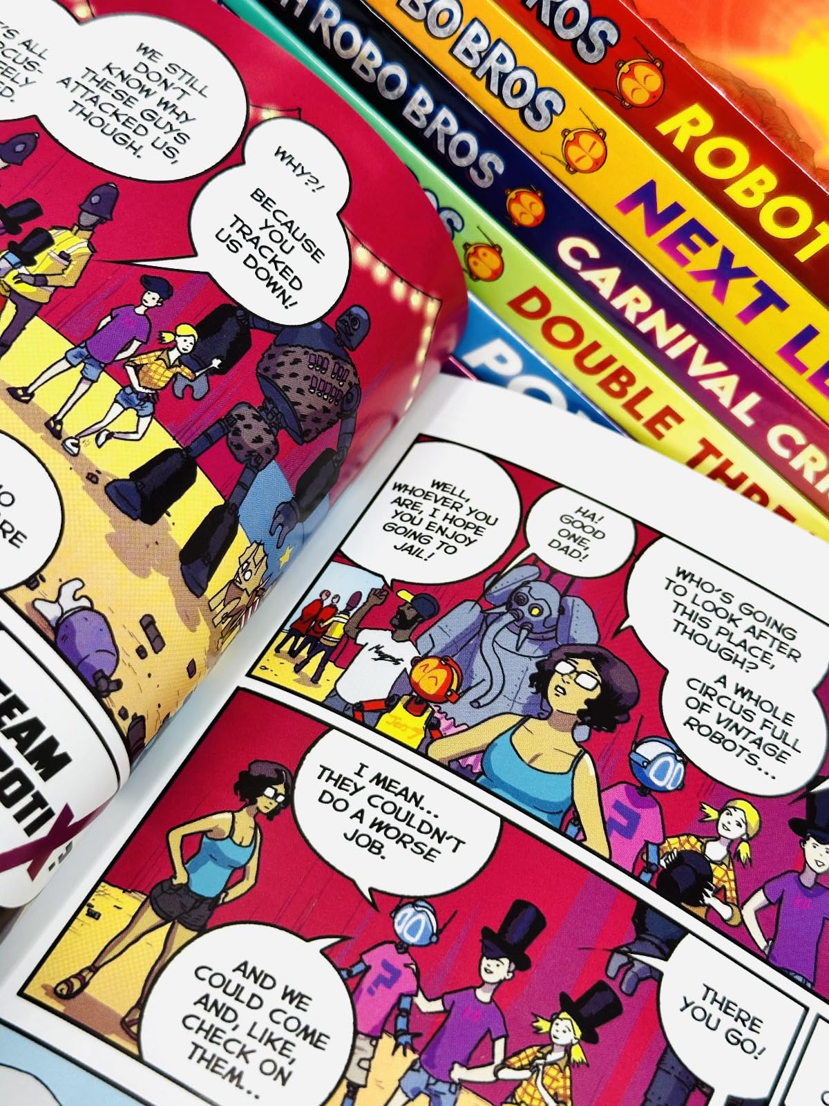 Mega Robo Bros Series Volume 1-7 Books Collection Set By Neil Cameron(Meltdown, Power Up, Double Threat, Carnival Crisis, Next Level, Robot Revenge & Nemesis)