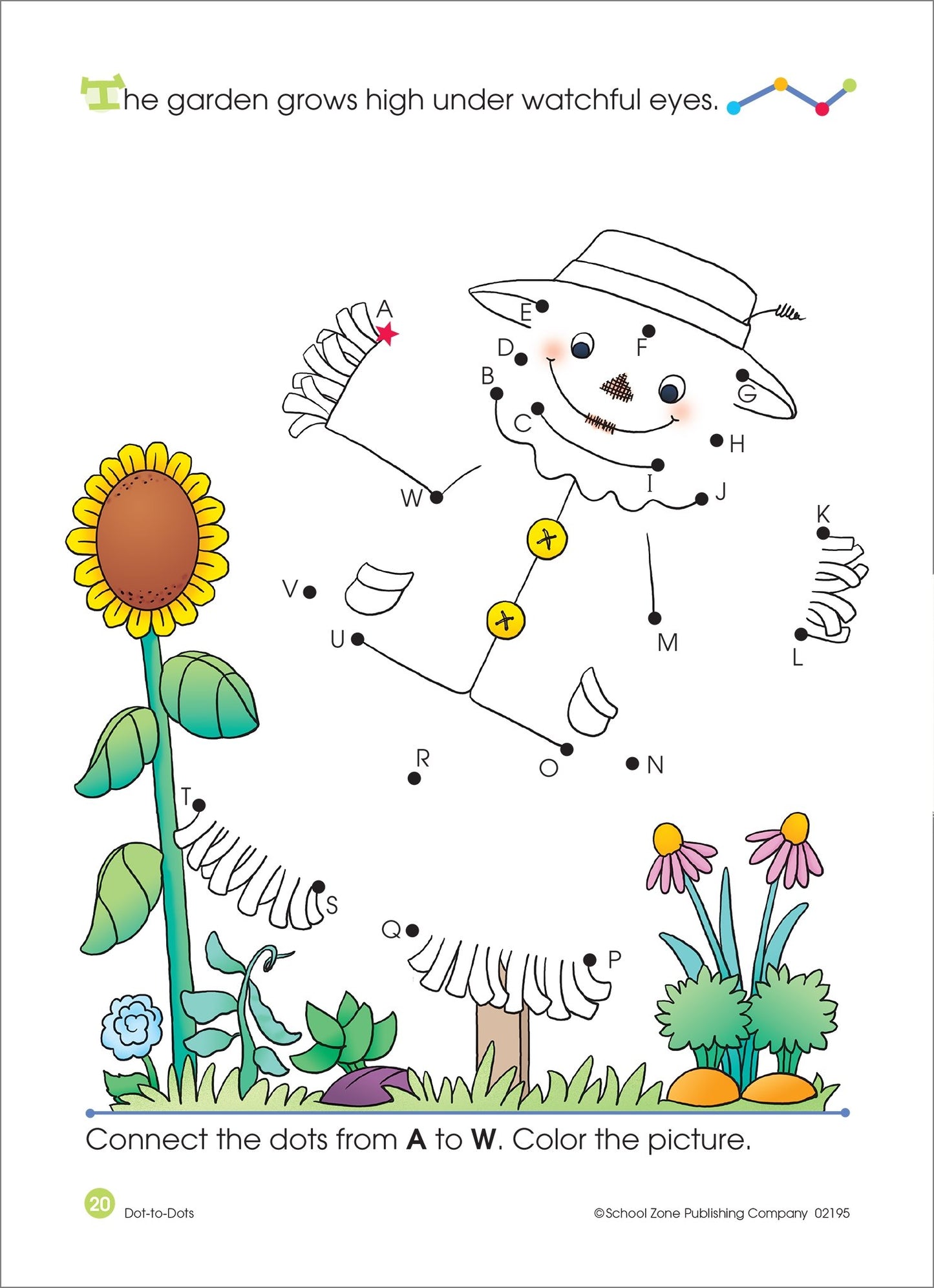 School Zone - Dot-to-Dots Alphabet Workbook - 32 Pages, Ages 4 to 6, Preschool, Kindergarten, Connect the Dots, Letter Puzzles, ABCs, and More (School Zone Activity Zone Workbook Series)