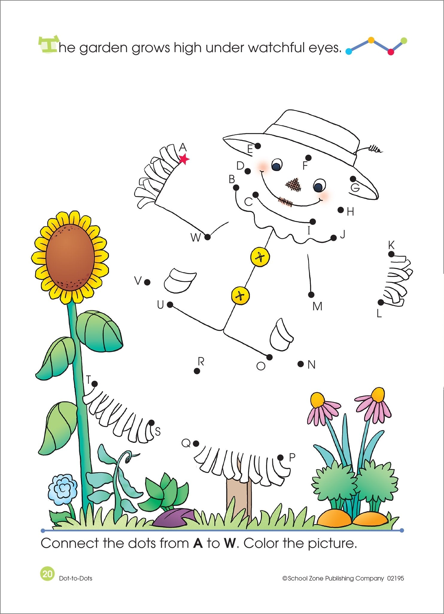 School Zone - Dot-to-Dots Alphabet Workbook - 32 Pages, Ages 4 to 6, Preschool, Kindergarten, Connect the Dots, Letter Puzzles, ABCs, and More (School Zone Activity Zone Workbook Series)