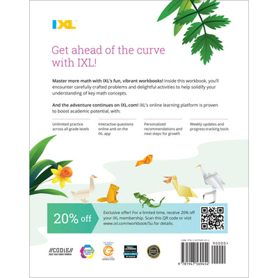 IXL The Ultimate 5th Grade Math Workbooks, Mathematics Book for Kids Ages 10-11 Covering Multiplication, Division, Fractions, Decimals, Geometry, and More