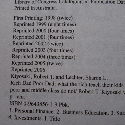 Rich Dad, Poor Dad: What the Rich Teach Their Kids about Money - That the Poor and the Middle Class Do Not!