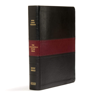KJV Apologetics Study Bible, Black/Red Leathertouch, Black Letter, Pure Cambridge Text, Defend Your Faith, Study Notes and Commentary, Articles, Profiles, Full-Color Maps, Easy-to-Read Bible MCM Type
