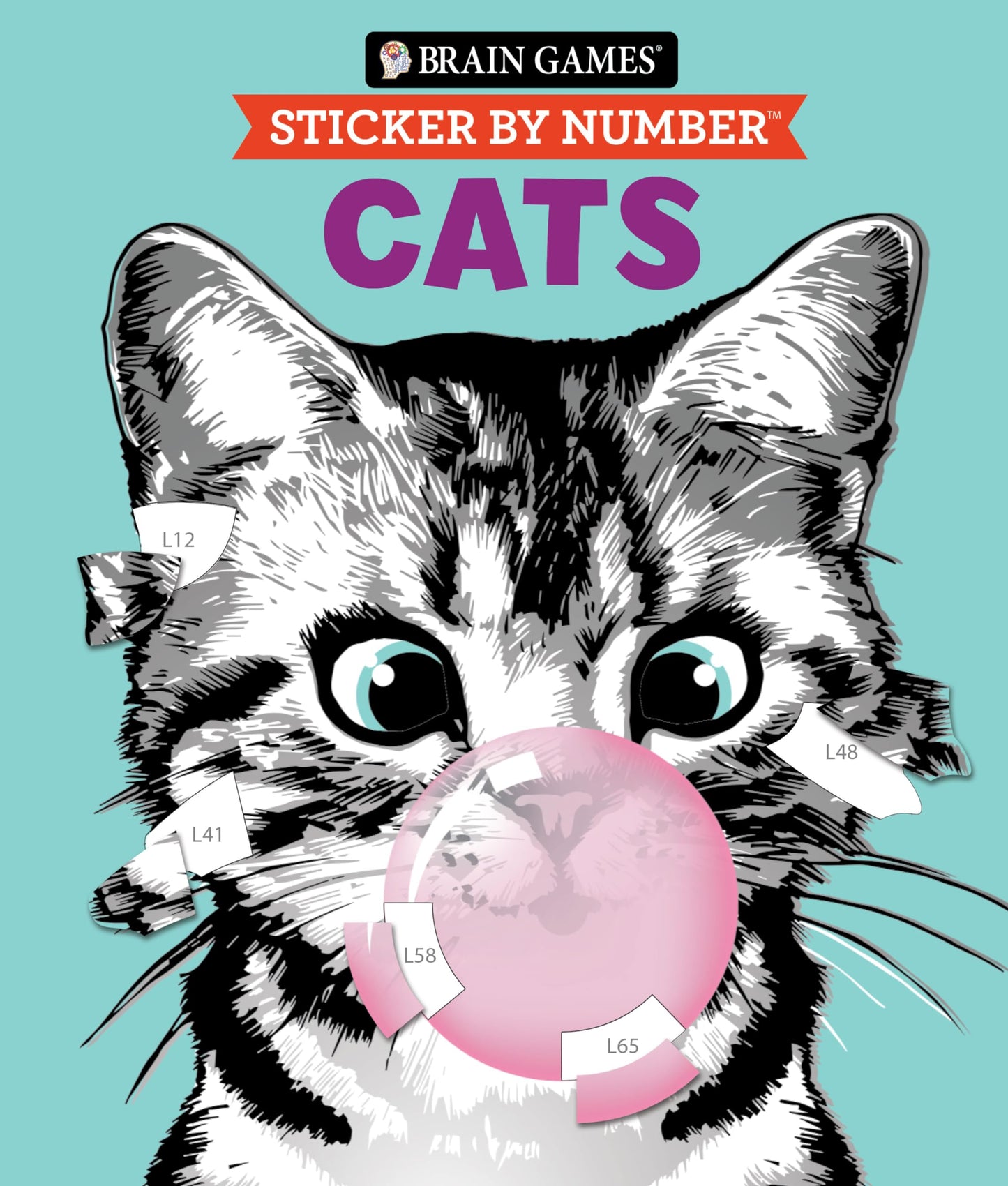 Brain Games - Sticker by Number: Cats (28 Images to Sticker) (Volume 2)