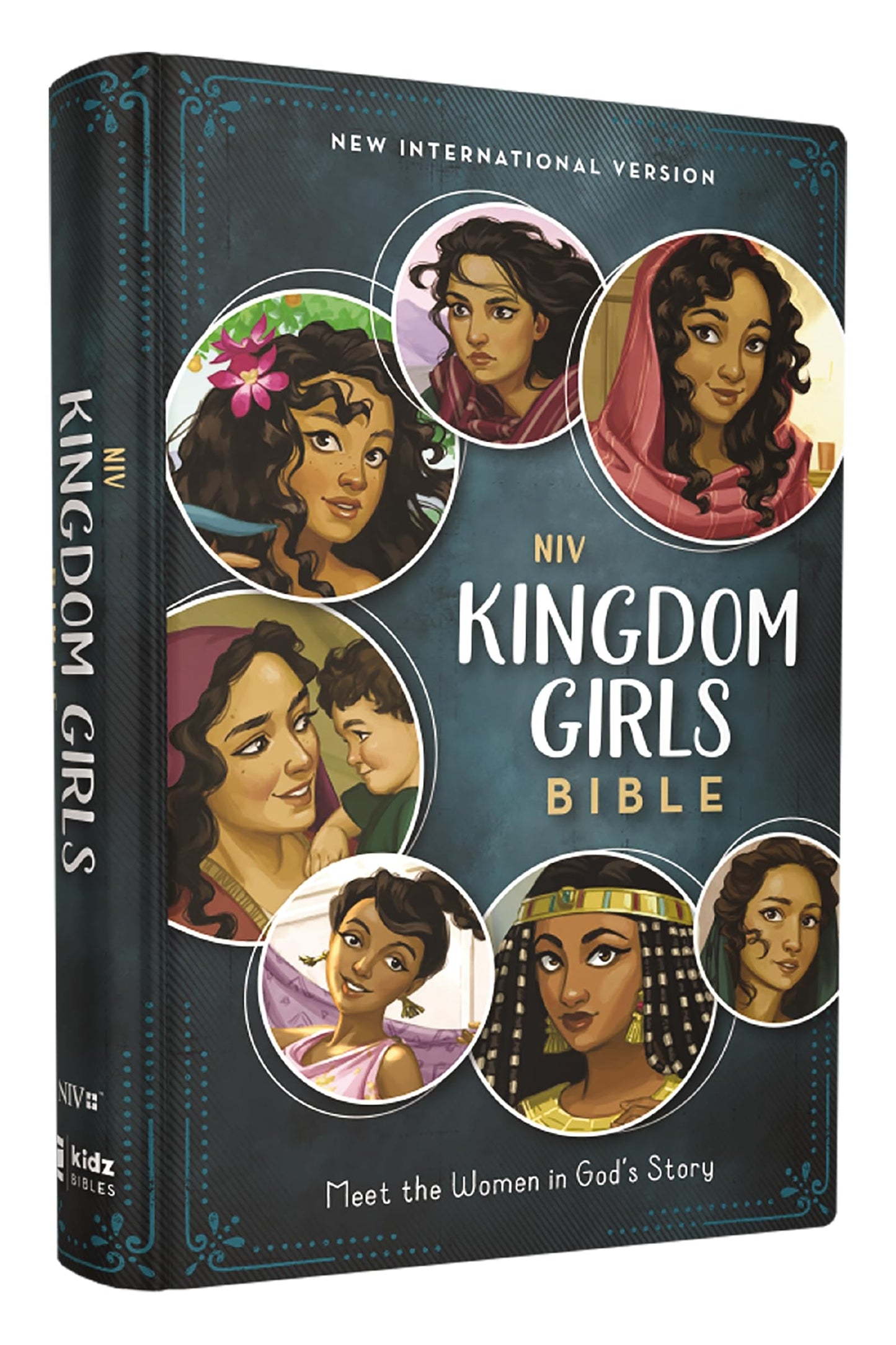 NIV, Kingdom Girls Bible, Full Color, Hardcover, Teal, Comfort Print: Meet the Women in God's Story (Best Gift for Girls Ages 8-12 to Build Faith, Strength, and Character)