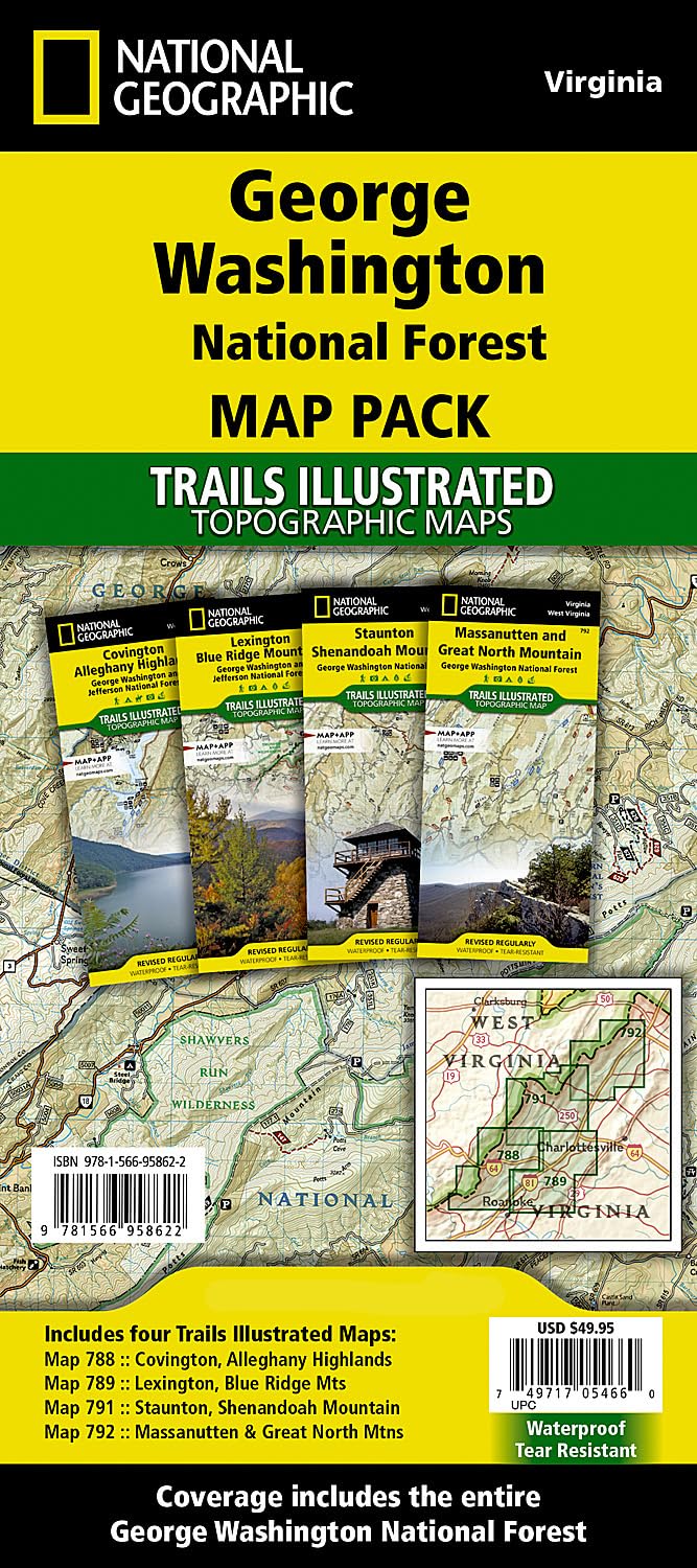 George Washington National Forest [Map Pack Bundle] (National Geographic Trails Illustrated Map)