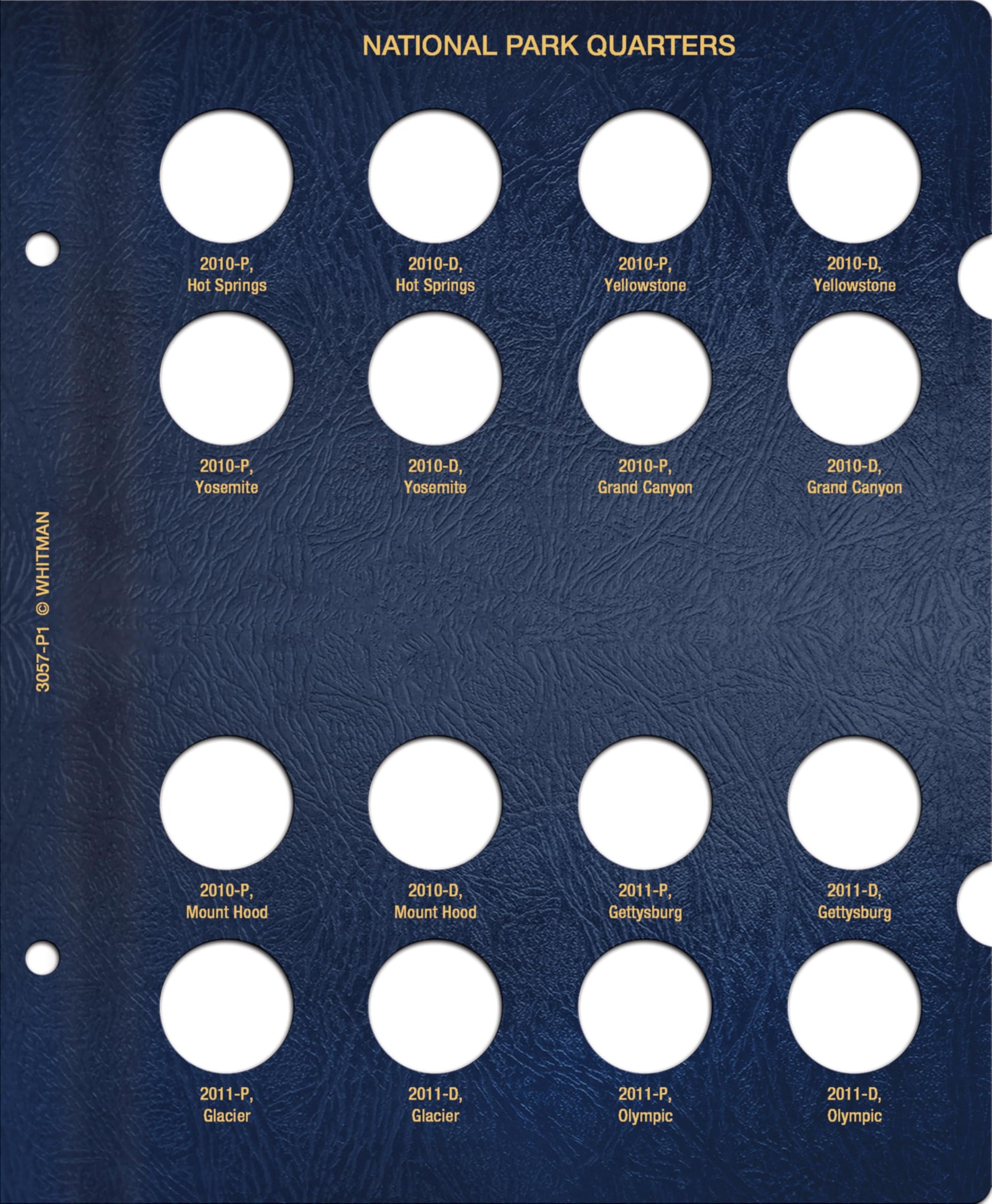 Whitman Classic Coin Album - National Park Quarters: 2010-2021 (P & D Mints)