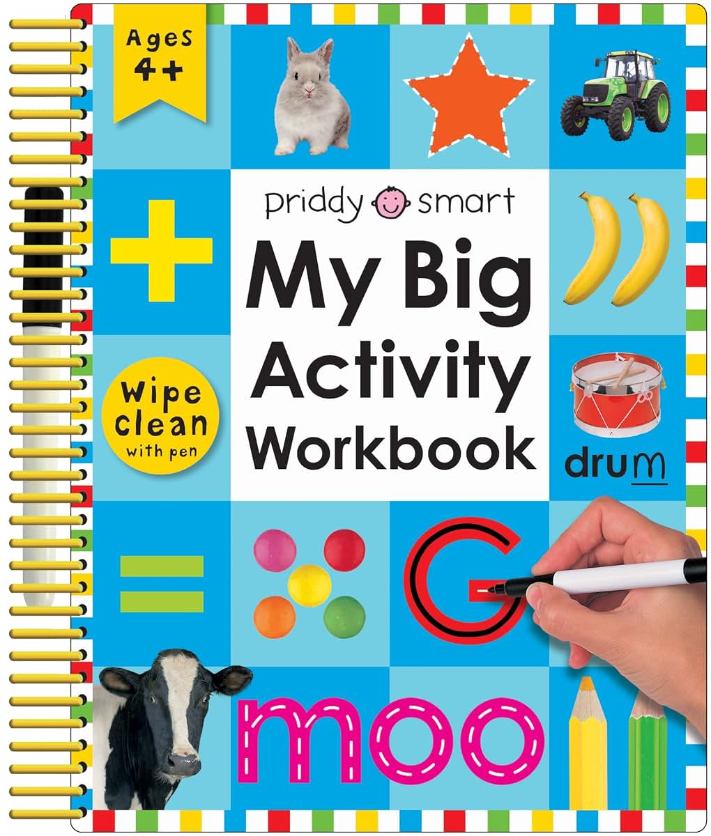 My Big Activity Workbook (Wipe Clean Activity Book): Practice Pen Control, Spelling, Math, and More!