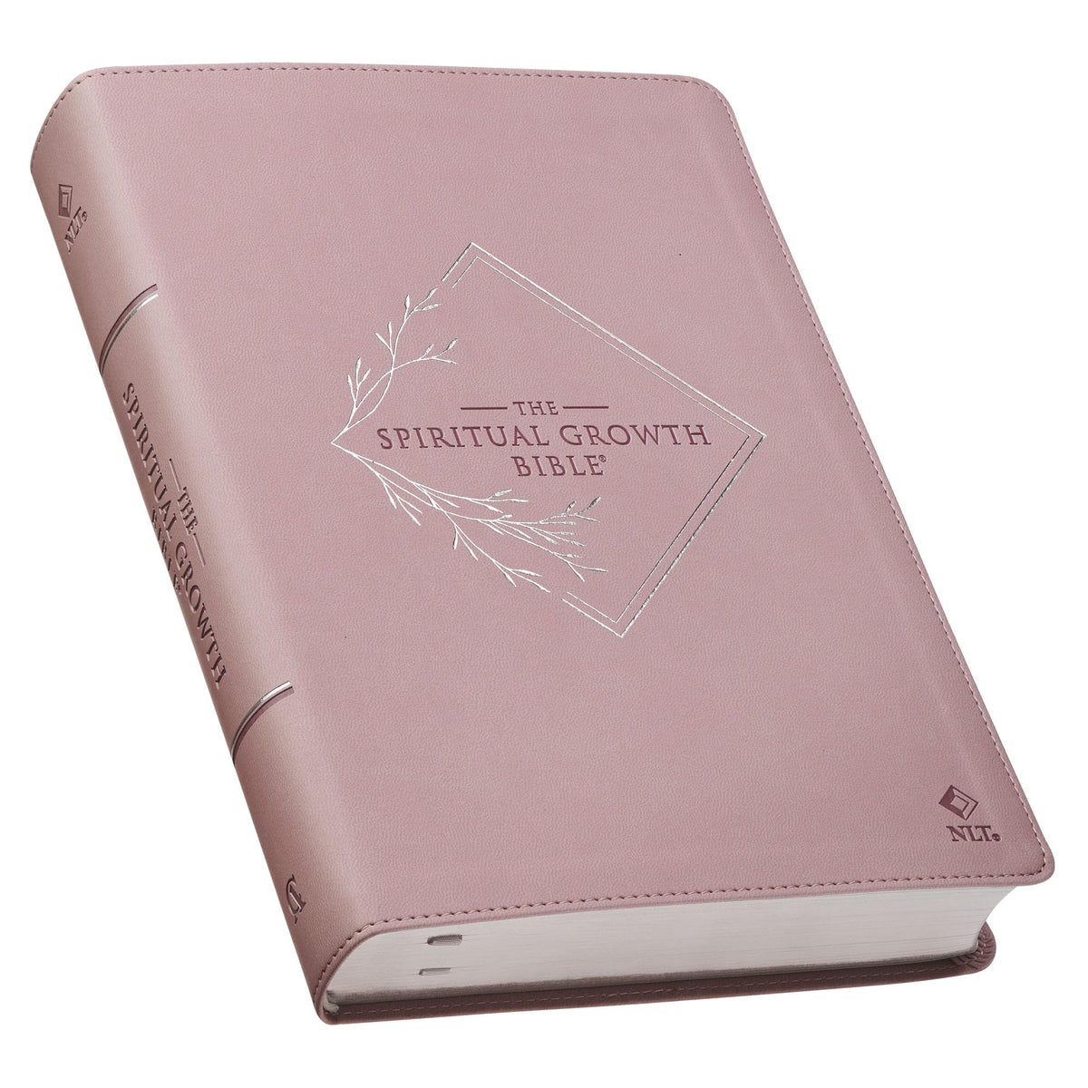 The Spiritual Growth Bible, Study Bible, NLT - New Living Translation Holy Bible, Faux Leather, Dusty Lilac