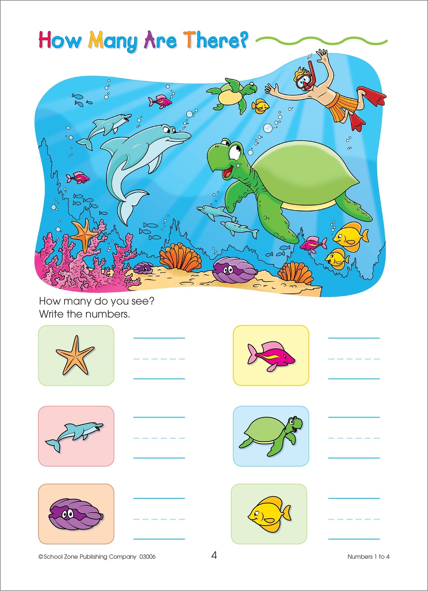 School Zone - Numbers Fun! Write & Reuse Workbook - Ages 5 to 6, Preschool to Kindergarten, Writing, Tracing, Counting, Early Math, Wipe Clean (School Zone Write & Reuse Workbook)