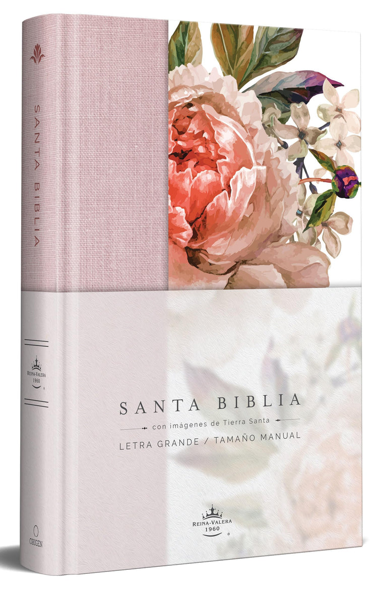 Biblia Reina Valera 1960 letra grande. Tapa Dura, Tela rosada con flores, tama?o manual / Bible RVR 1960. Handy Size, Large Print, Hardcover, Pink (Spanish Edition)