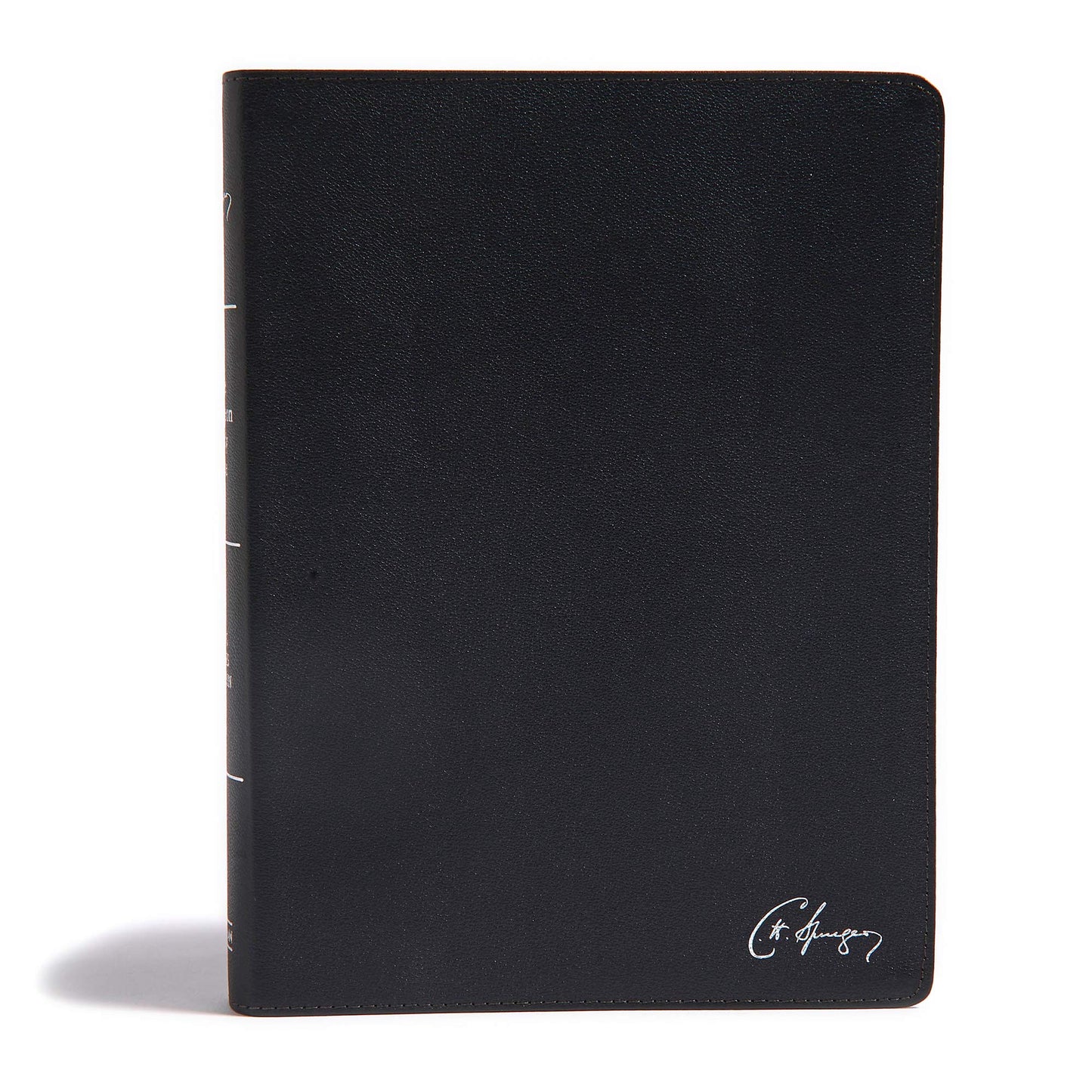 KJV Spurgeon Study Bible, Black Genuine Leather, KJV Holy Bible, Black Letter, Pure Cambridge Text, Study Notes and Commentary, Quotes, Sermons Outlines, Easy-to-Read Bible MCM Type