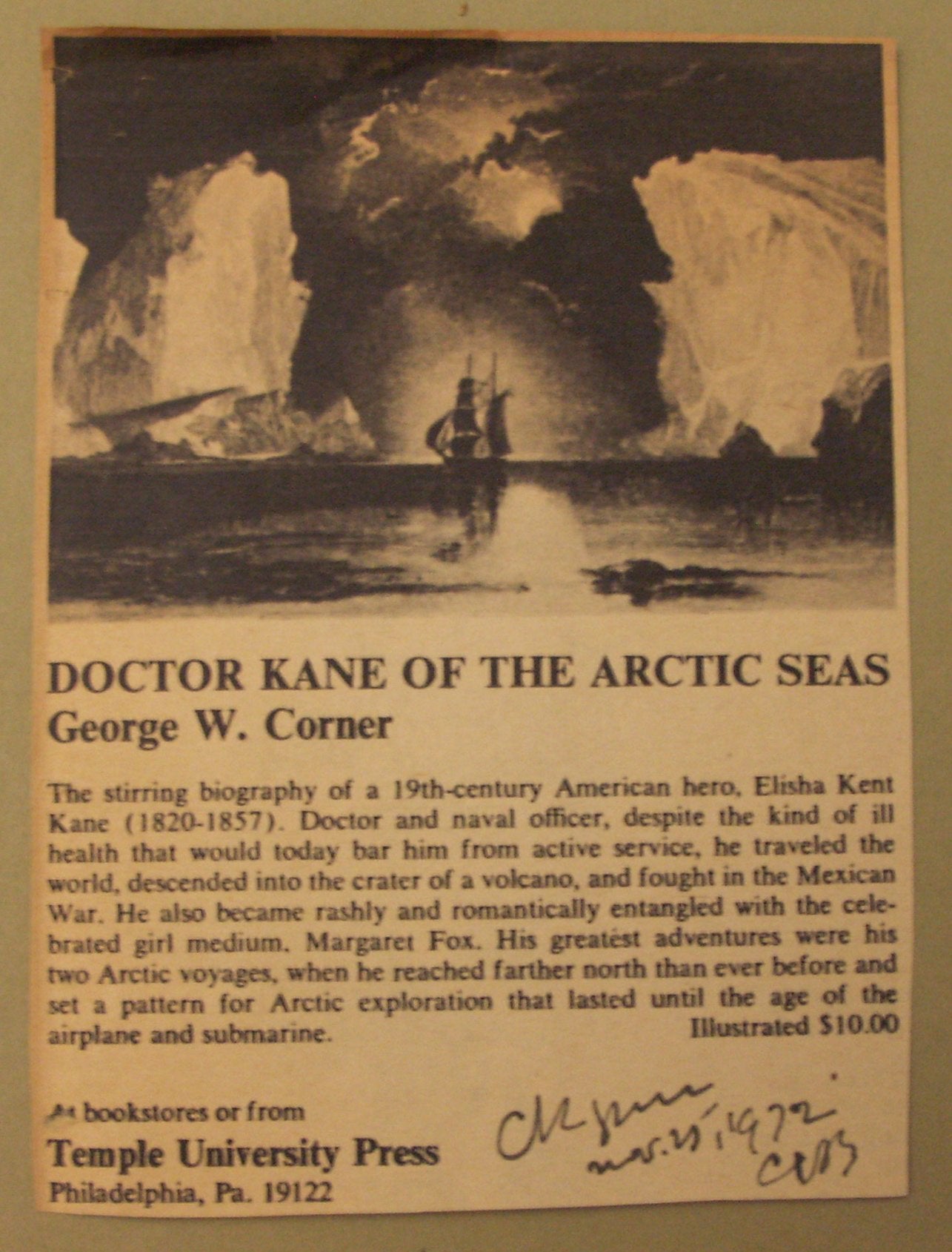 Doctor Kane of the arctic seas