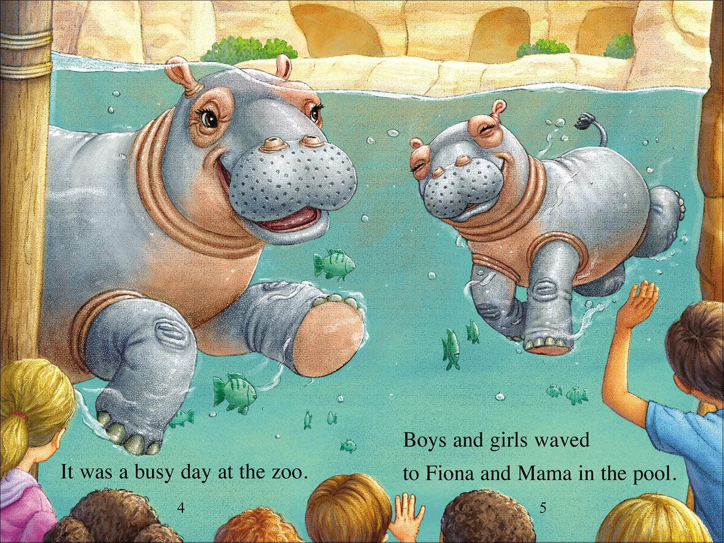Fiona Goes to School: Level 1 (I Can Read! / A Fiona the Hippo Book)
