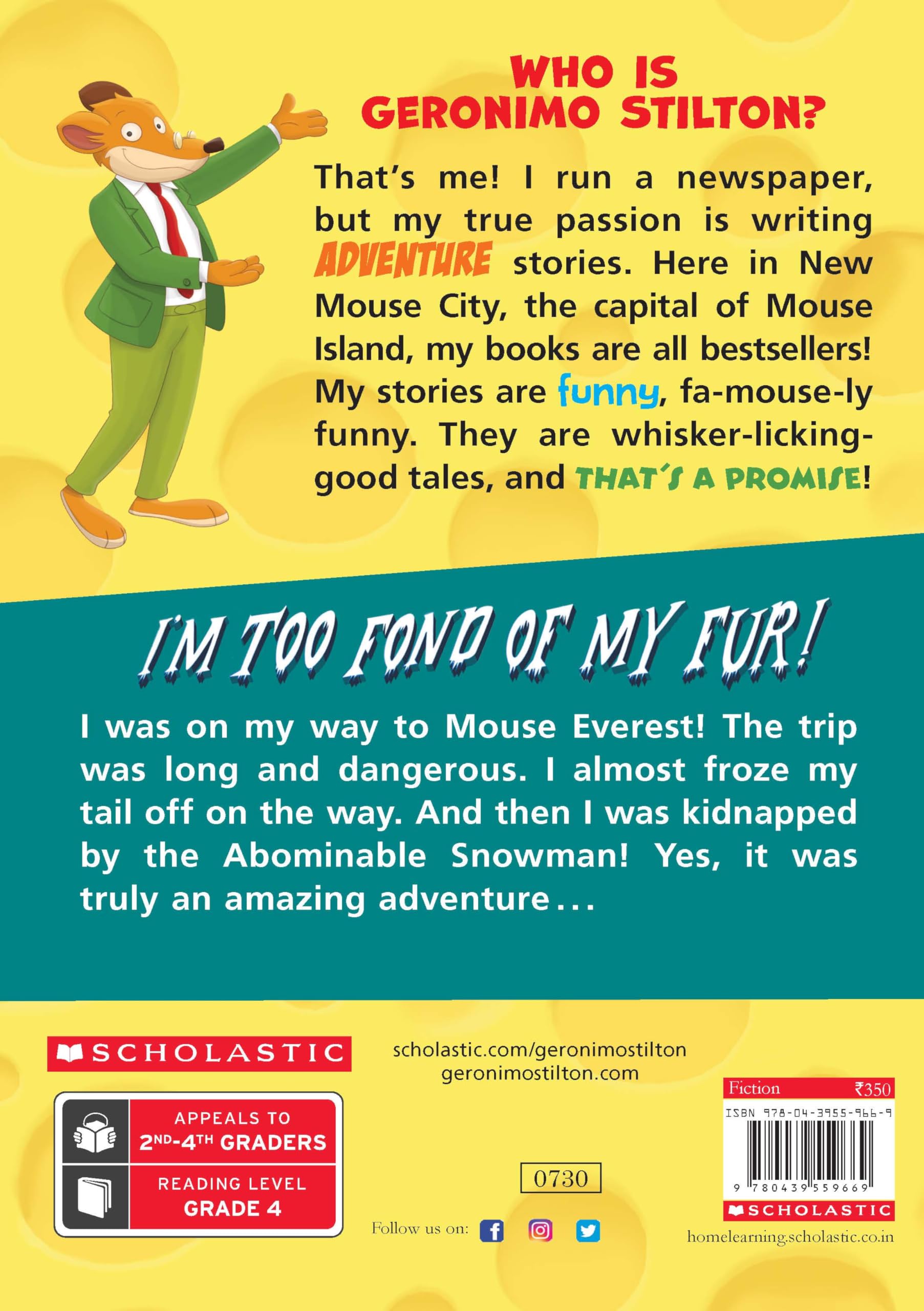 I'm Too Fond of My Fur! (Geronimo Stilton #4)