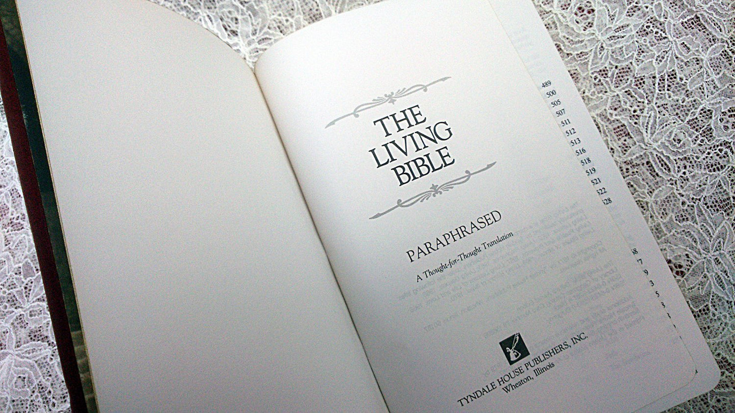 The Living Bible: Deluxe Award Edition (Burgundy Leatherette)
