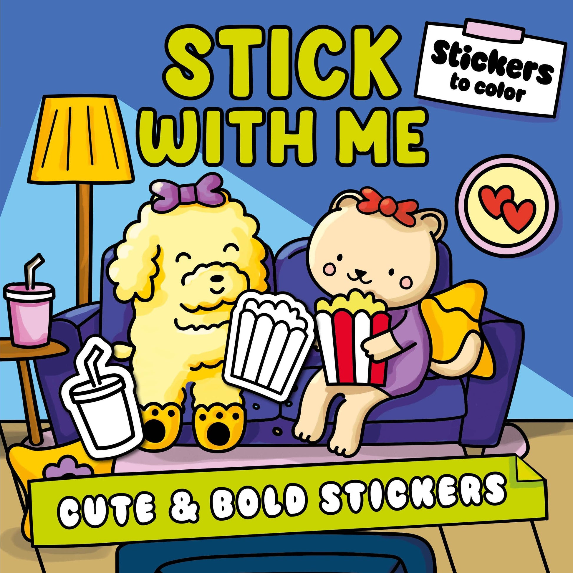 Stick with Me: Coloring Book with Stickers (Cozy Coloring)