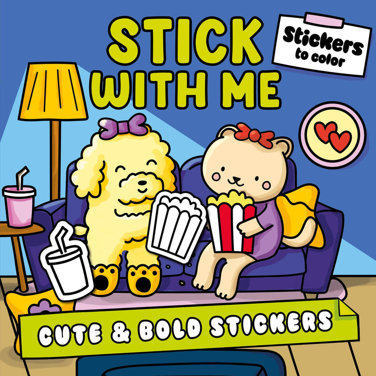 Stick with Me: Coloring Book with Stickers (Cozy Coloring)