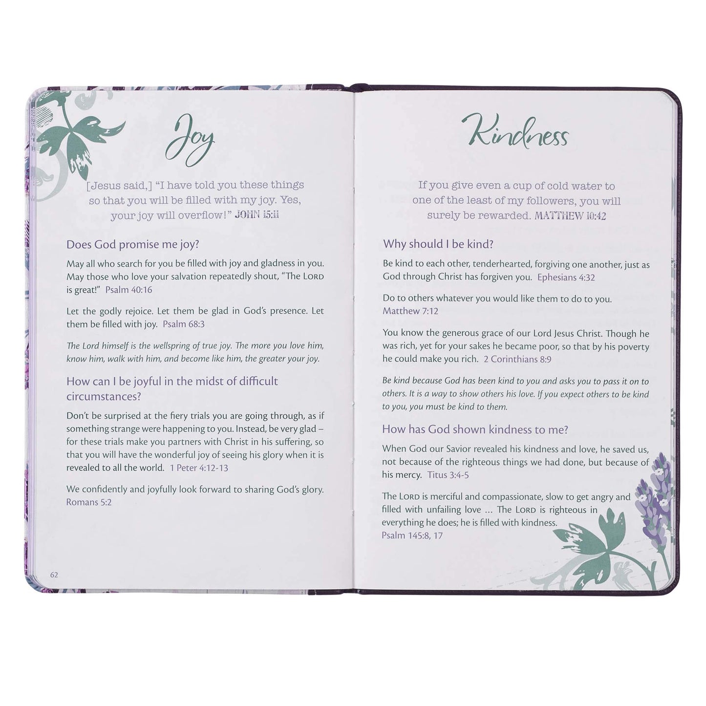 Wisdom From The Word For Women Devotional, Purple Vegan Leather