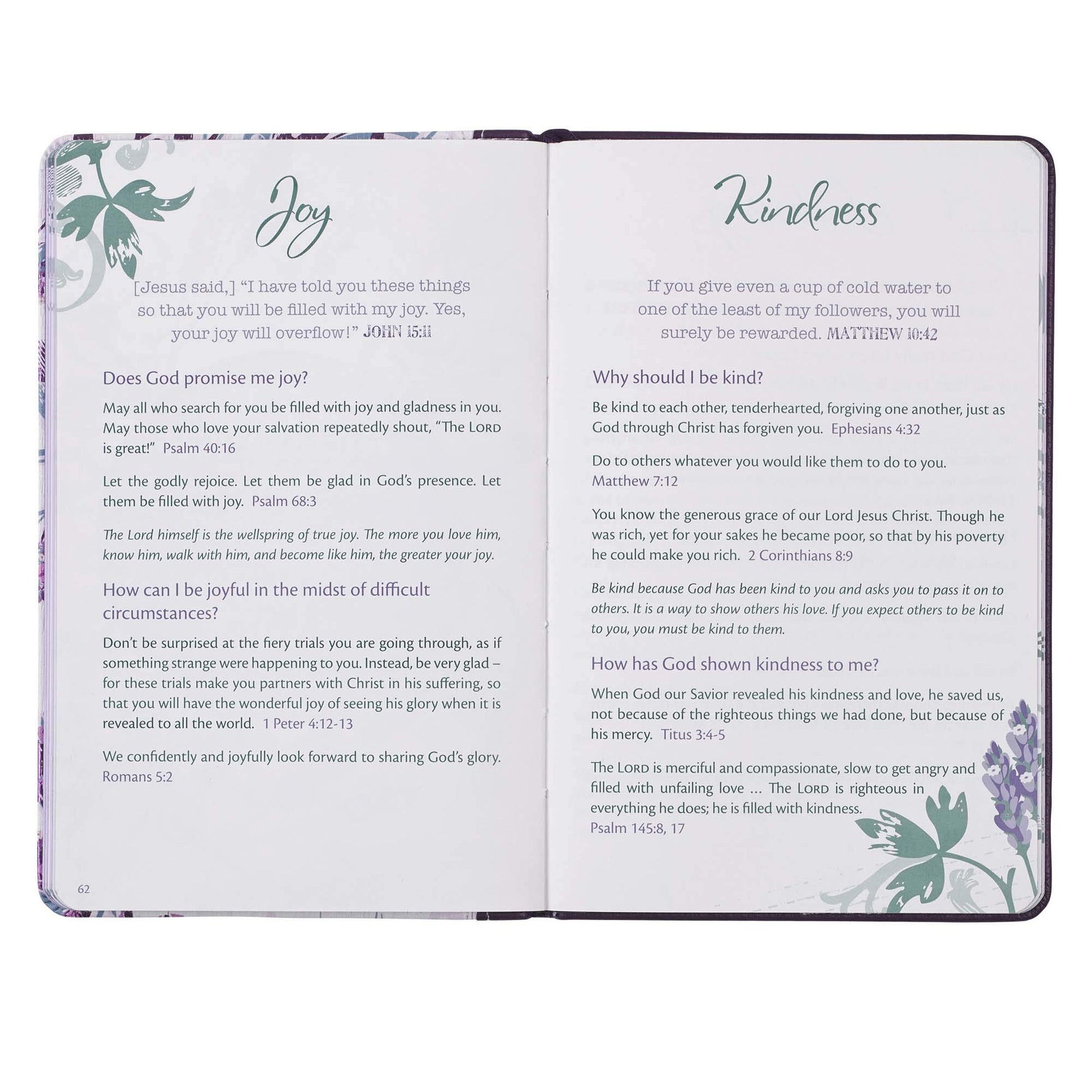 Wisdom From The Word For Women Devotional, Purple Vegan Leather
