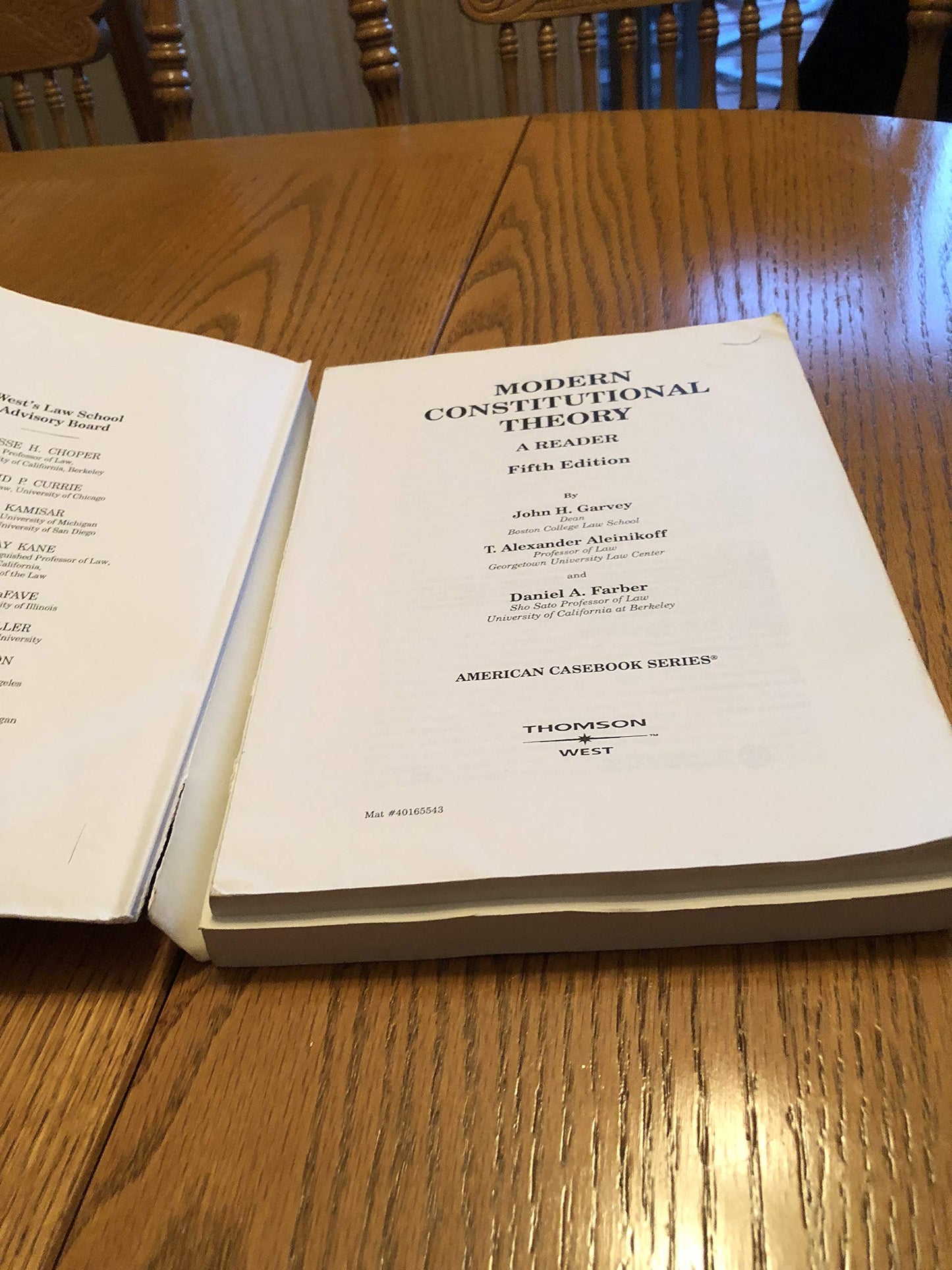 Modern Constitutional Theory: A Reader 5th Edition