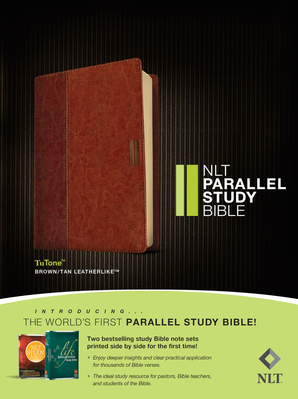 NLT Parallel Study Bible, TuTone (LeatherLike, Brown/Tan)