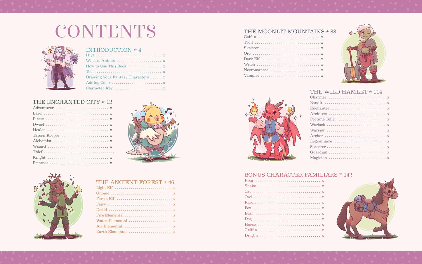 Cute Fantasy Art Class: Mystical Anime Besties - Learn to Draw over 50 Charming Characters