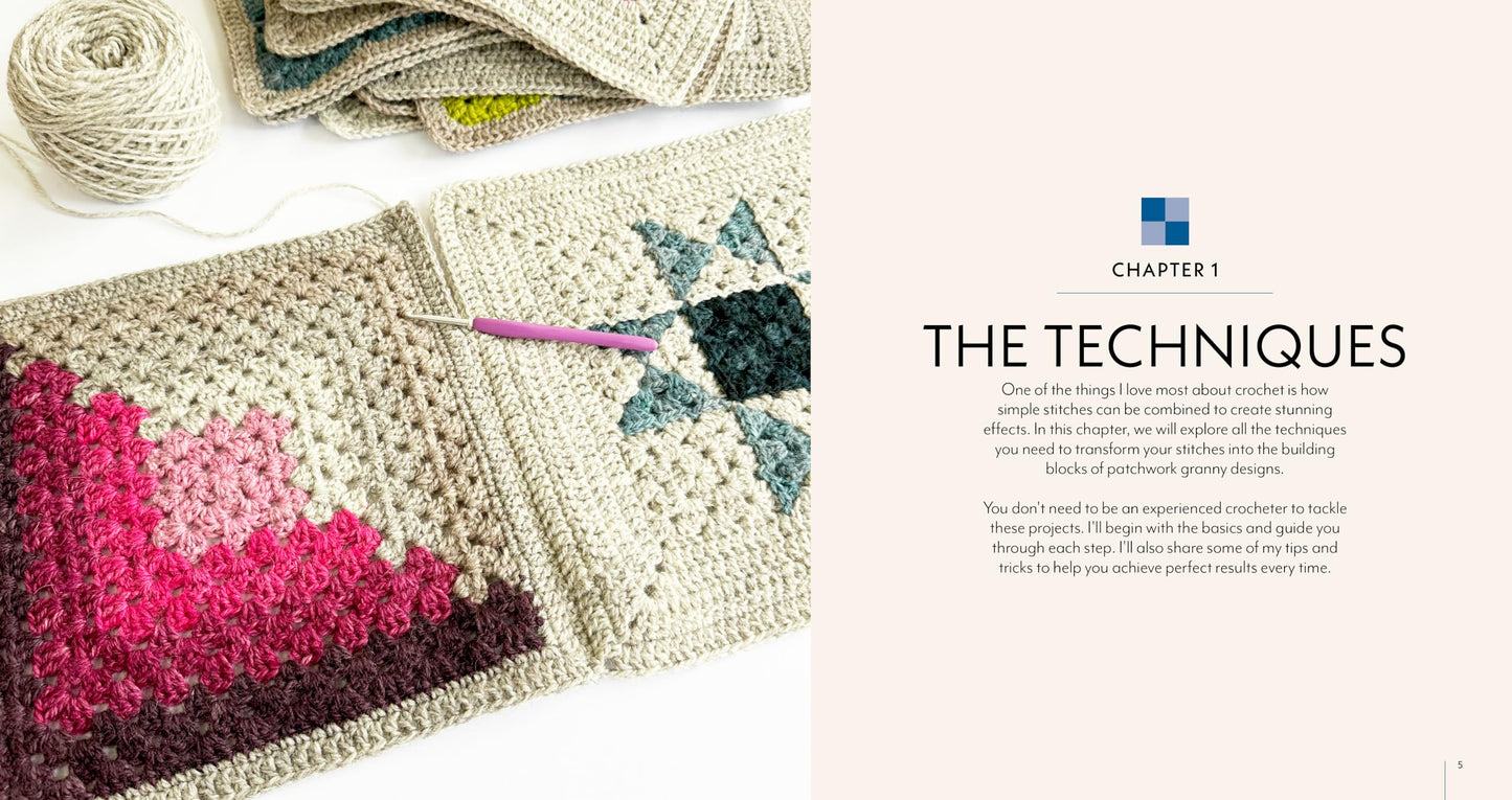 Patchwork Granny Square Blankets: Learn to Crochet Quilt-Ins