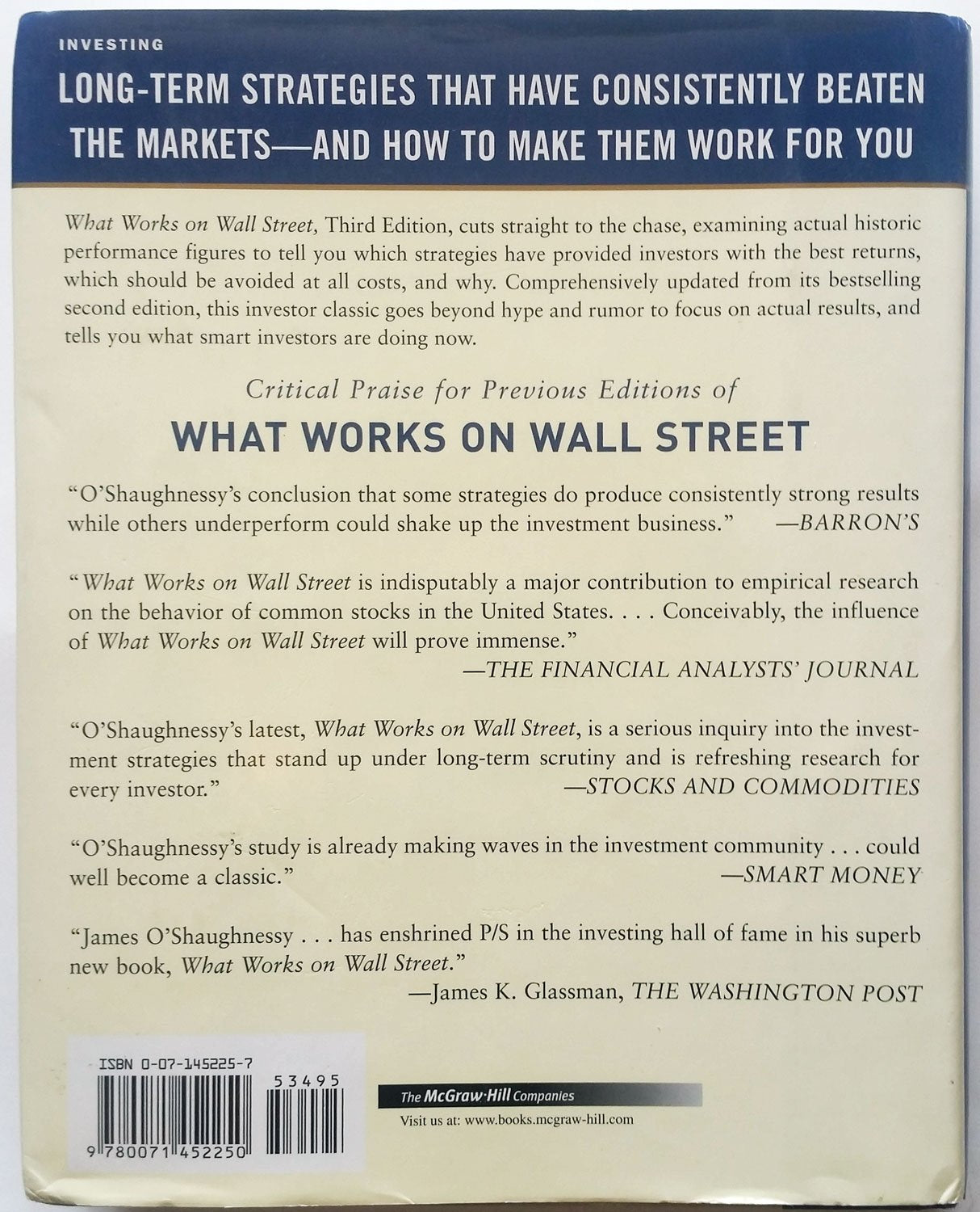 What Works on Wall Street : A Guide to the Best-Performing I